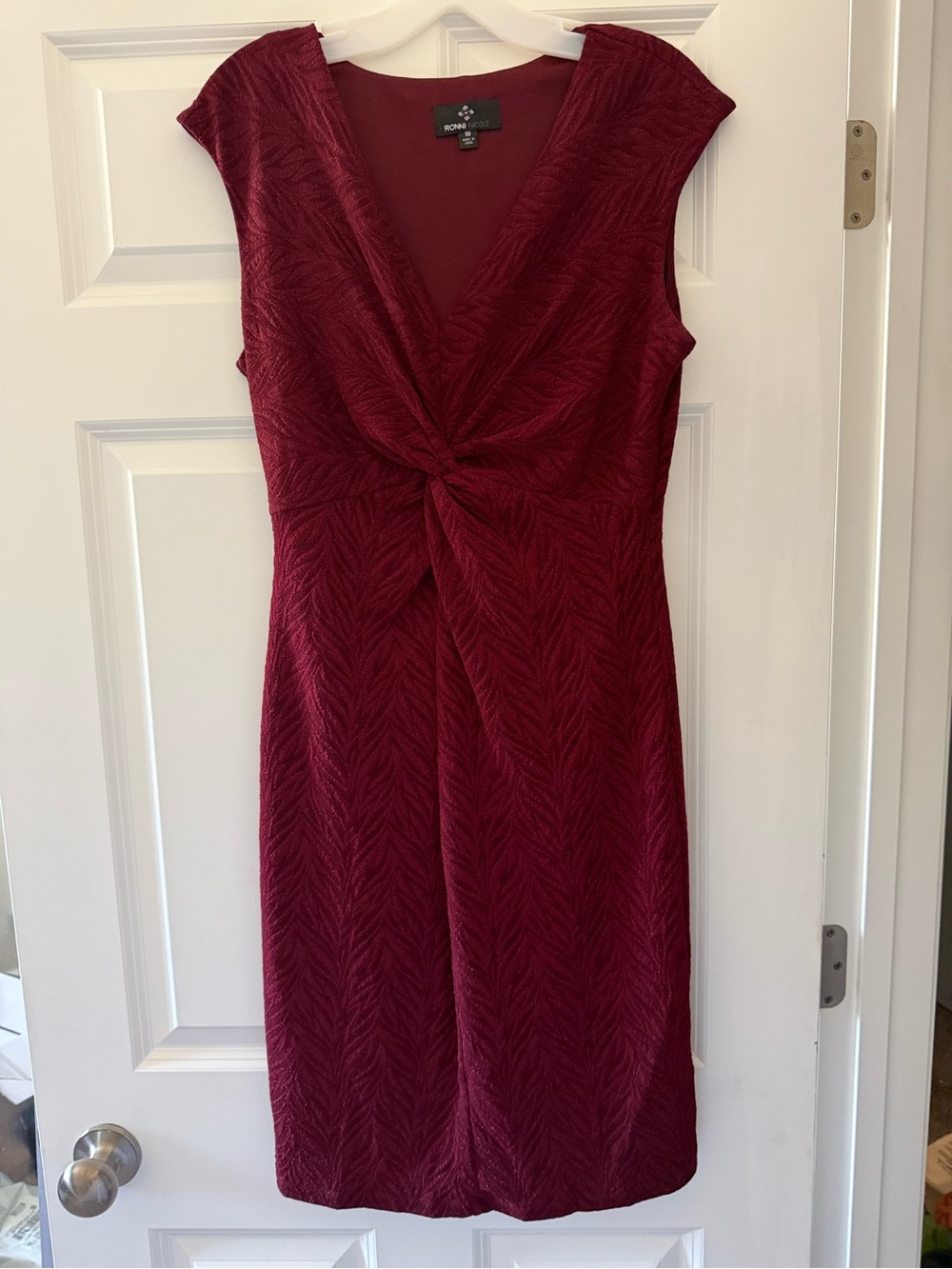 Ronni Nicole Twist-Front Dress